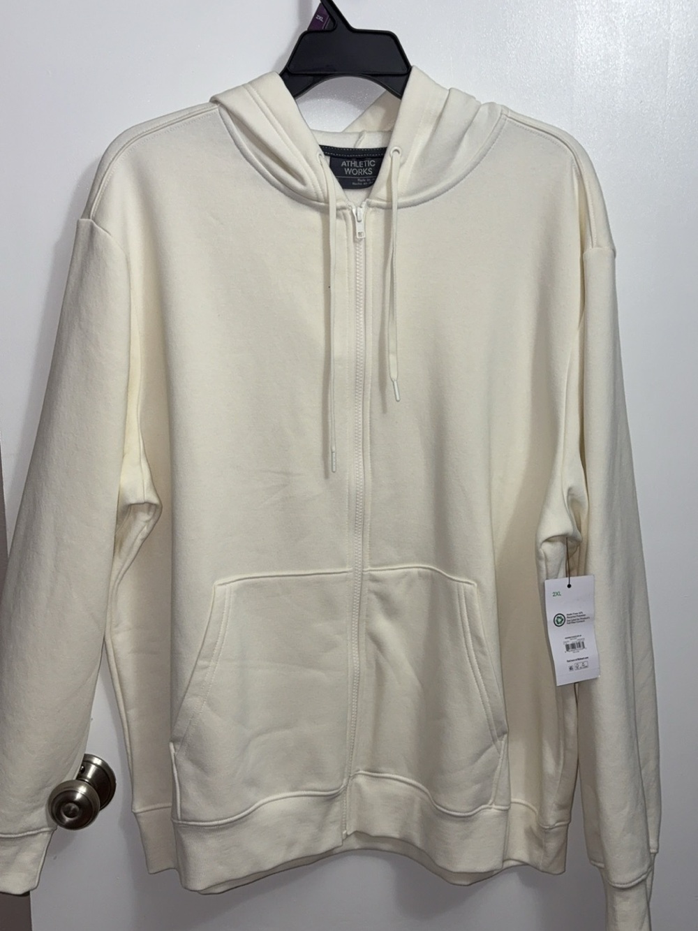 Athletic Works Ivory Zip-Up Hoodie